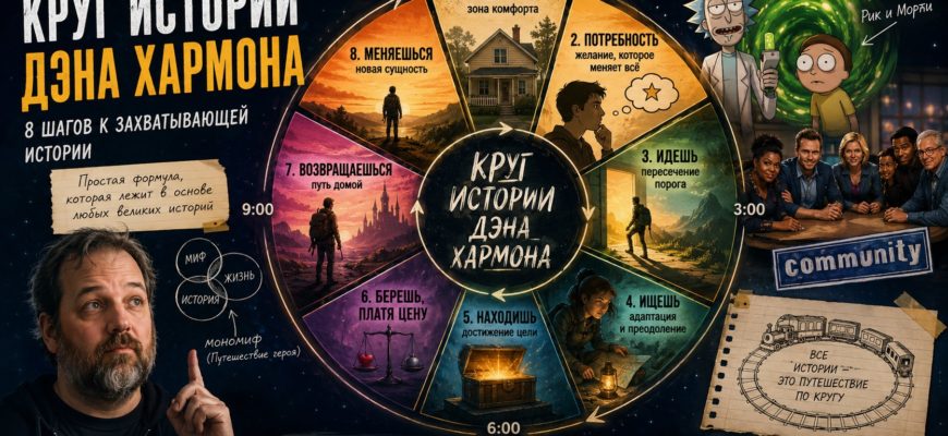 Круг истории Дэна Хармона: универсальная формула для любого сценария