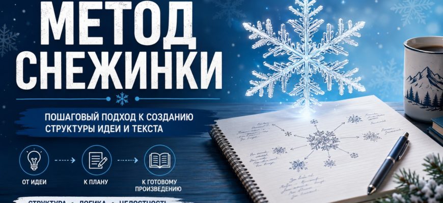Метод снежинки: как превратить одну идею в полноценный роман