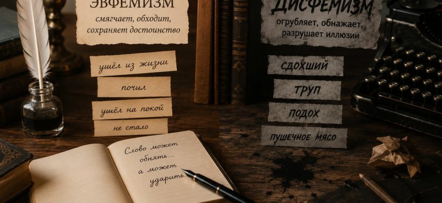 Эвфемизм и дисфемизм: два полюса литературной выразительности