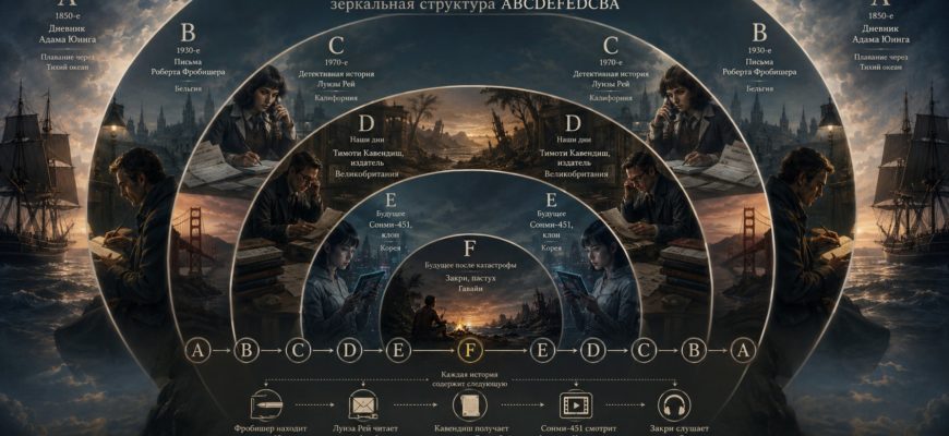 Рамочная композиция «Облачного атласа»: как работает зеркальная структура ABCDEFEDCBA